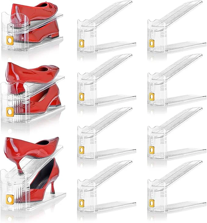 Long-Lasting Shoe Slots Organizer for Closet 8 Pack Shoe Stacker Organizer Shoe S Excellent