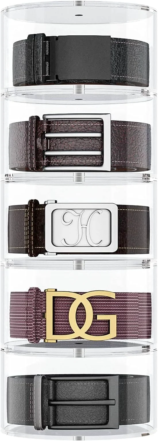 Quality NIUBEE Belt Organizer Acrylic 5 Layers Belt Case Storage Holder and Display for Accessories like Jewelry Watch BraceletsAbout ThisOverview Lightweight