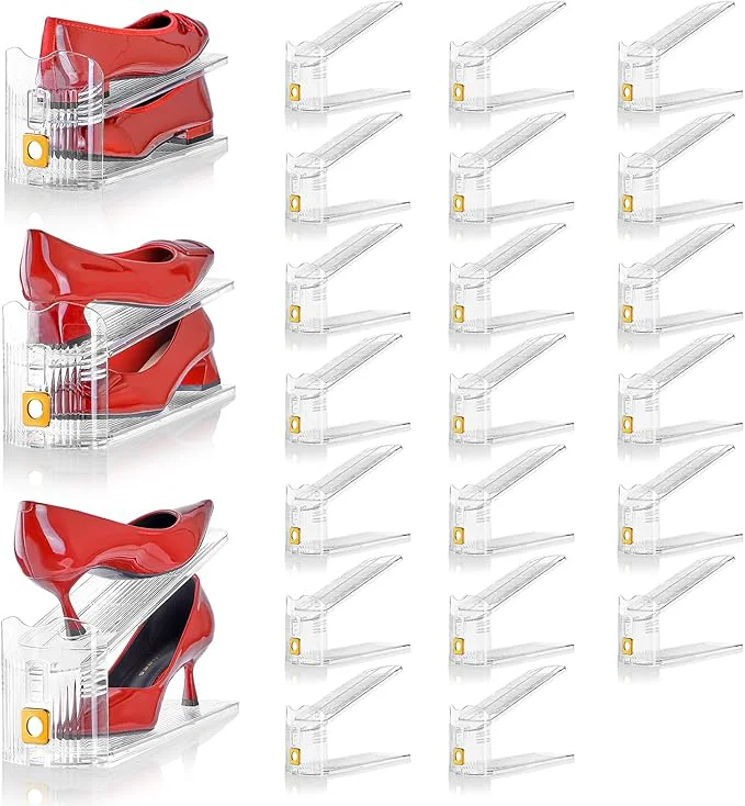 Authentic Shoe Slots Organizer for Closet 20 Pack Shoe Stacker Organizer Shoe Official