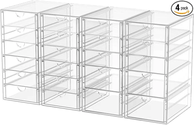 Healthy Desk Organizers And Accessories With 22 Drawers 4 Pack Office Desktop Drawers Plastic Makeup Organizer Containers Bins With Drawers Desk Organization Bathroom Organizers Storage Case BoxAbout ThisOverview Minimalist