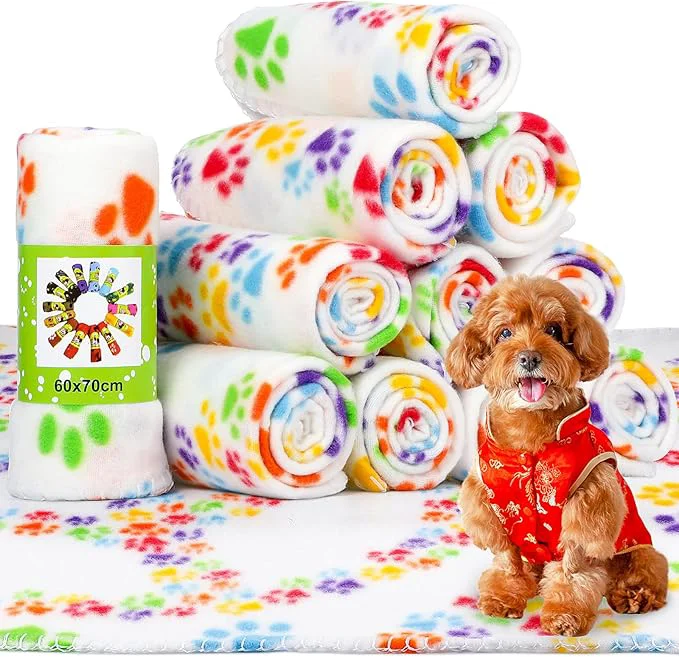 Authentic Tatuo 12 Pieces Puppy Blanket for Litter Dog Bulk Summer Throw Blanket Puppy Original Design