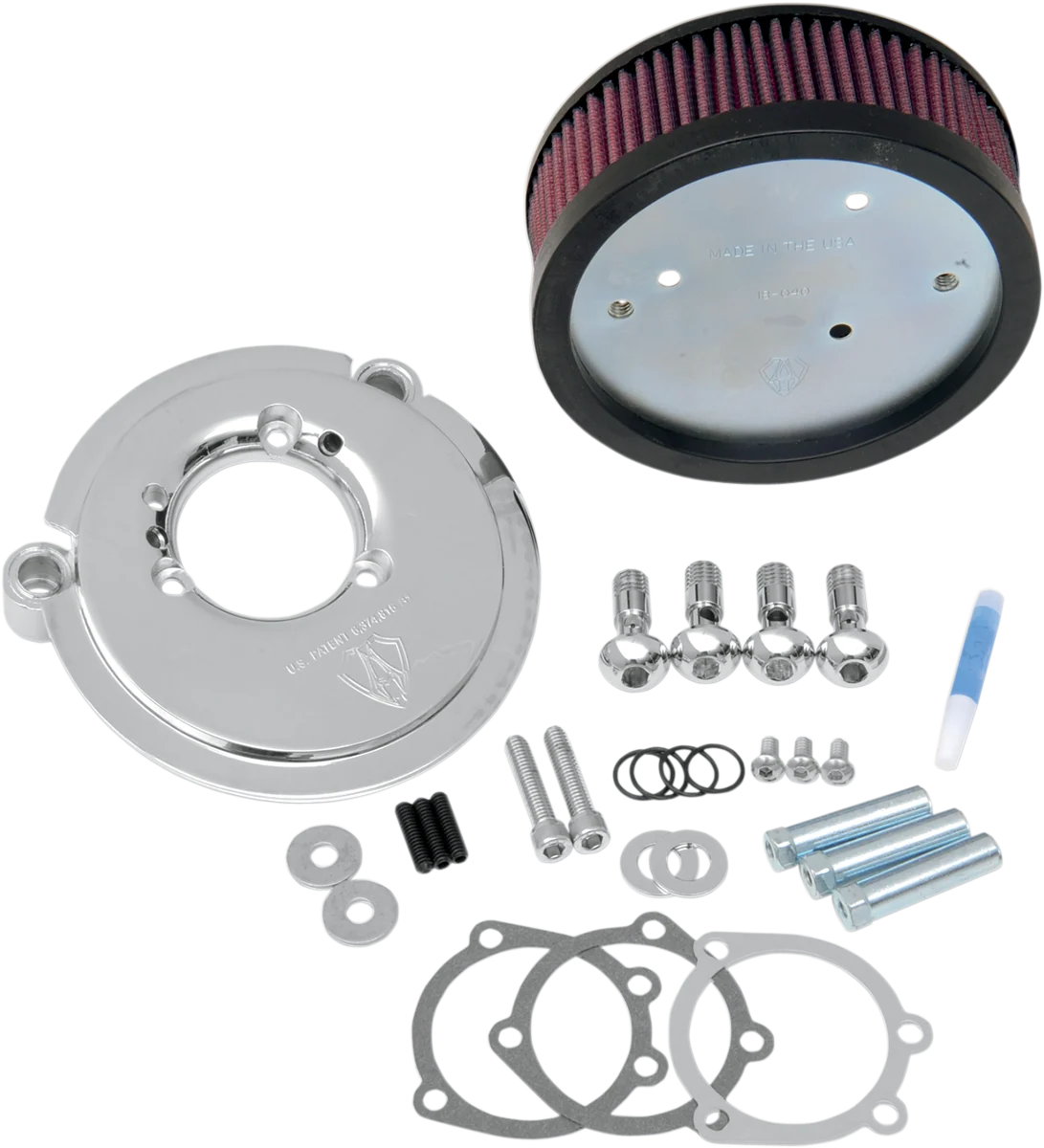 Contemporary ARLEN NESS Big Sucker Air Filter Kit - Chrome - Stage I 18-825 Detailed