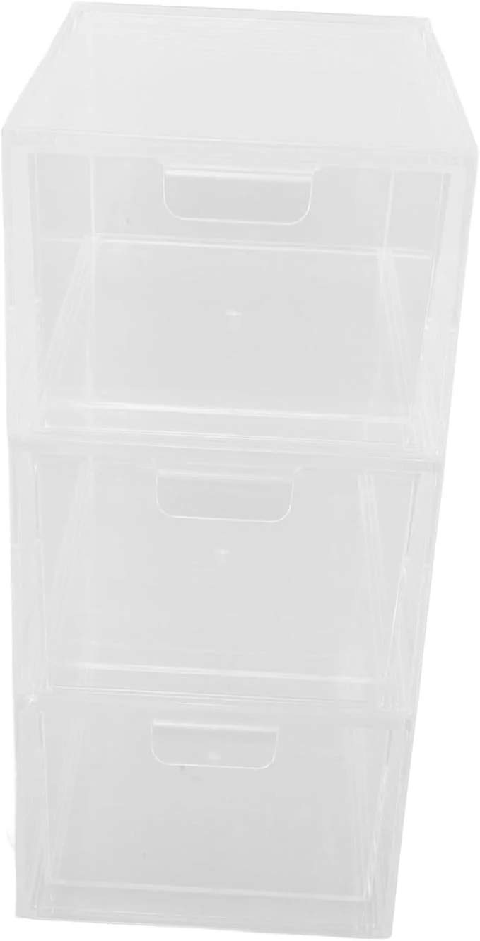 Authentic NUOY 3pcs Stackable Drawer Organizer for Makeup and Desk Supplies Acrylic Storage Box Large Capacity for Cosmetics Stationery and Daily EssentialsAbout ThisOverview High-Grade