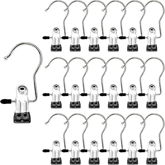 Premium Material Boot Hangers Clips 100 Pack Black Laundry Hooks Hanging Clips Clothes Pins Closet Hanger Organizer Clamps Socks Towel ClipsAbout ThisOverview Genuine