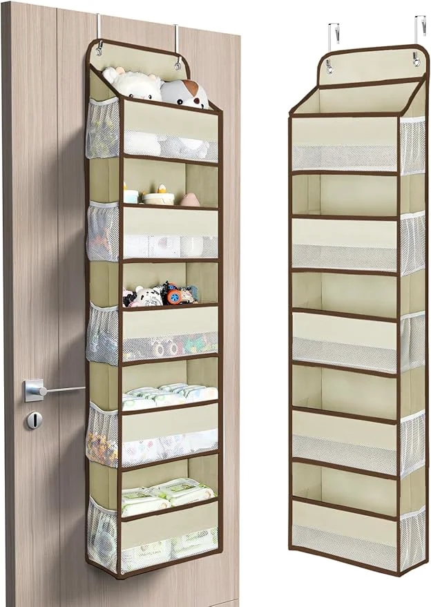 Trusted Yecaye 1 Pc 5 Tier Over the Door Organizer with 15 Pockets 44lb Load Over the Door Storage No Sagging Closet Organizers and Storage Versatile Nursery Hanging Organizers for Home Dorm - BeigeAbout ThisOverview Sustainable