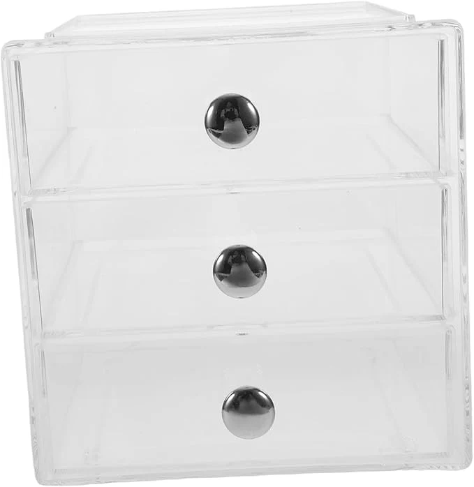 Flexible Three-layer Drawer Storage Box Makeup Organizer Desk Top Organizer Lids IncludedAbout ThisOverview Quality