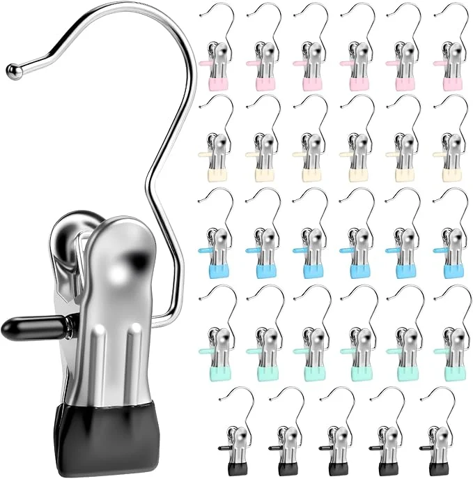 Casual Senbowe 30 Pack Heavy Duty Clothes Pins Boot Hangers for Closet Laundry Hook Hanging Clips Clamps for Closet Organizer Pants Hats Socks Towels Clips Clothespins Hanger for Travel Handbag LeggingAbout ThisOverview Consistent