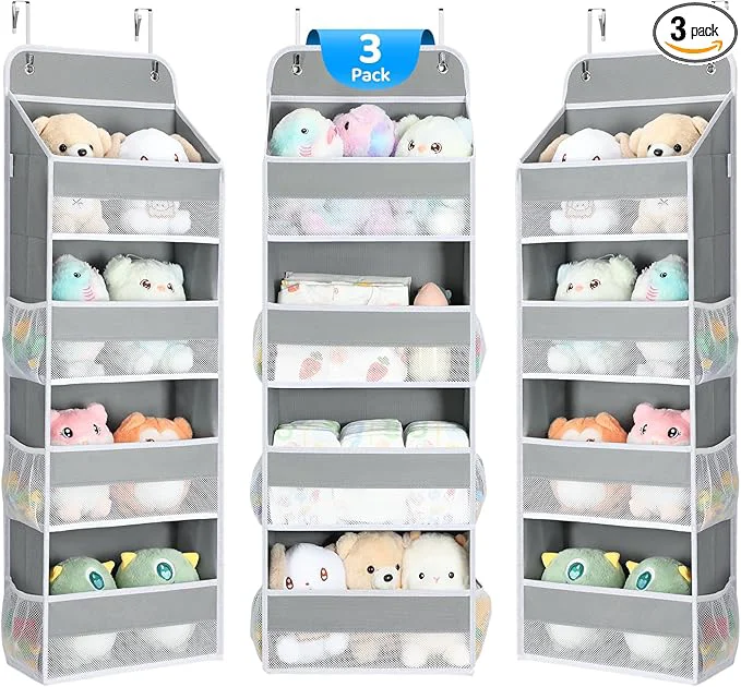 Fine Crafted Yecaye 3 Pack Over the Door Organizer 35.2lbs Load Toy Stuffed Animal Storage Swing-proof Hanging Bathroom Organizers and Storage for Nursery Newborn Baby Essential Stuff Dorm Room Essentials GreyAbout ThisOverview Traditional