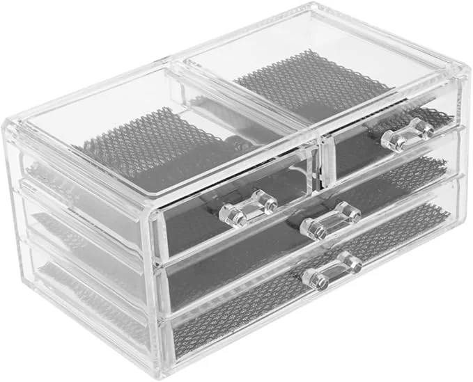 Smooth Acrylic Makeup Organizer Desktop Storage Case Tidy Jewelry Box Bins for Cosmetics Large Capacity Desktop Cosmetics HolderAbout ThisOverview Lightweight