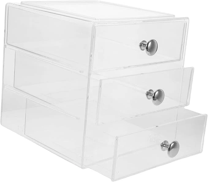 Next-Generation Vaguelly Clear Drawer Organizer for Makeup Jewelry Stackable Storage Box Handles for Desktop and Home UseAbout ThisOverview High-Grade