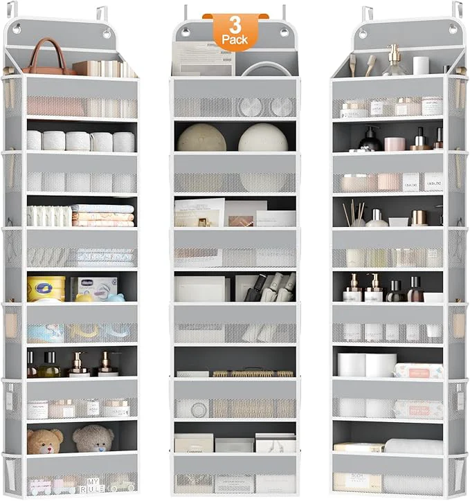 Solid Yecaye 3 Pack Over The Door Organizer 6-Tier Closet Door Hanging Organizer with 12 Mesh Pockets Bathroom Organizers and Storage Ultra Sturdy Large Capacity Over Door Storage Newborn Baby EssentialsAbout ThisOverview Elegant