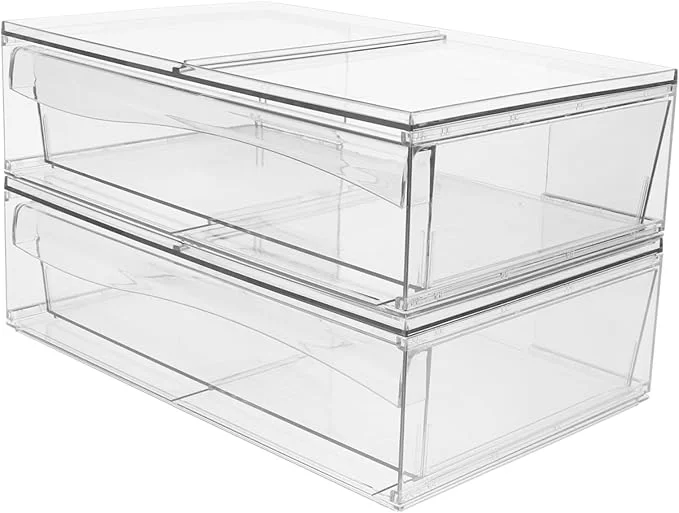 Specialty Happyyami 2pcs Detachable Acrylic with Drawer Stackable Desktop Organizer for Makeup and Bathroom Storage Acrylic Storage Bins for Easy Access and OrganizationAbout ThisOverview Comfortable
