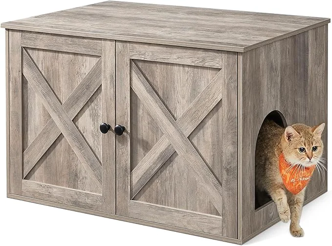 Specialty Feandrea Cat Litter Box Enclosure Litter Box Furniture Hidden Indoor Cat House Convenient