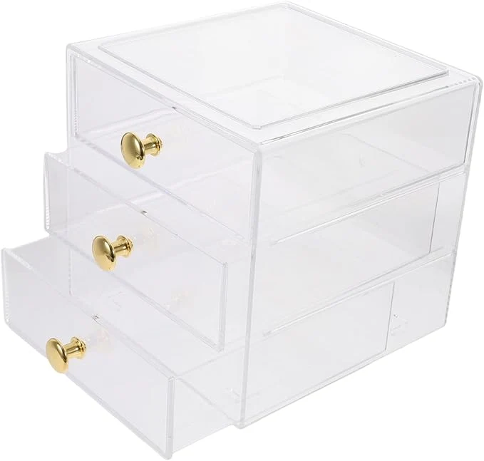 Refined Stackable Three-layer Drawer Storage Box Modern Makeup Organizer Desktop Sundry Organizer Kitchen Countertop LidsAbout ThisOverview Next-Generation