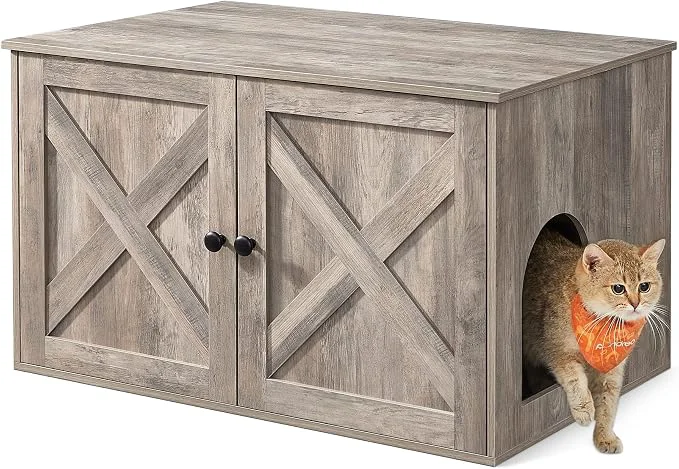Dependable Feandrea Cat Litter Box Enclosure Litter Box Furniture Hidden Fashionable