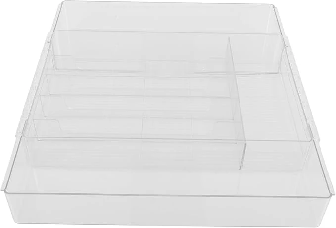 Innovative Telescopic Storage Box Cutlery Organizer Expandable Silverware Drawer Utensil Holder Acrylic Easy to Use Organize KitchenAbout ThisOverview Casual