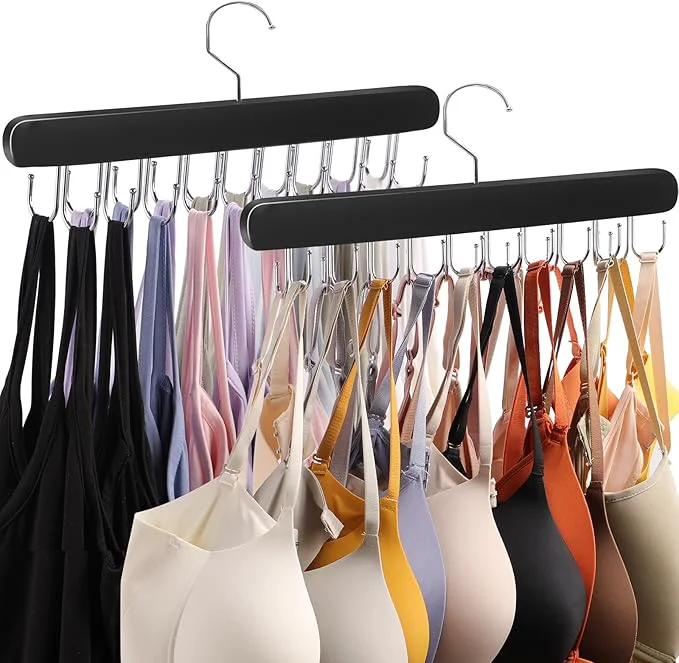 Responsible 2 Pack Tank Top Hanger 40 Hooks Large Capacity Bra Hanger for Closet Organizers Storage Bra Organizer Closet Tank Top Hangers Space Saving for Sports Bras Tank Top Black 2 Pack About ThisOverview Long-Lasting
