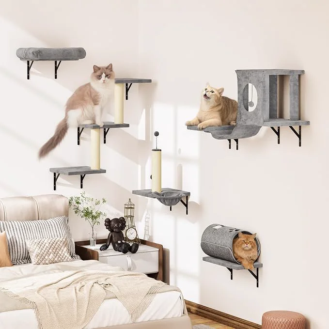 Selected NUNU LAB 7-in-1 Wall Mounted Cat Climber Set Cat Wall Furniture Set Convenient