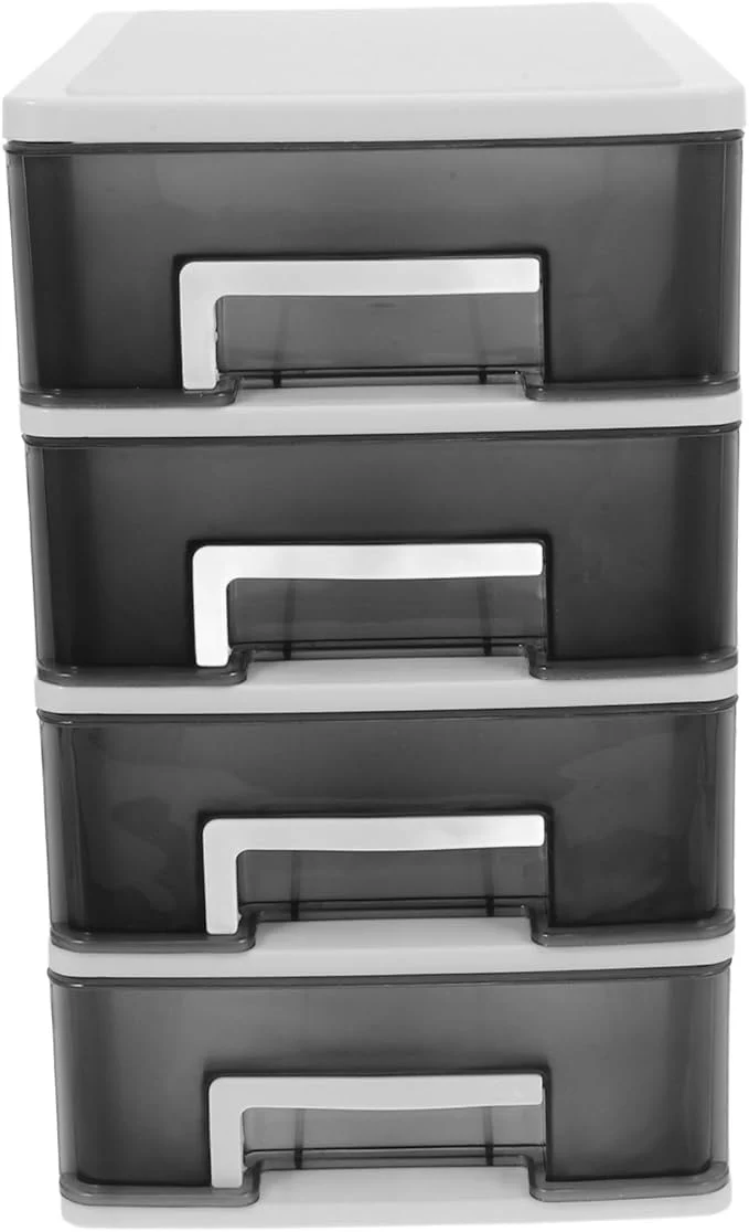 Pure Cabilock Four-layer Plastic Drawer Storage Cabinet Portable Organizer Black Design for Desktop Multifunctional Space-saving Storage for Home and OfficeAbout ThisOverview Secure