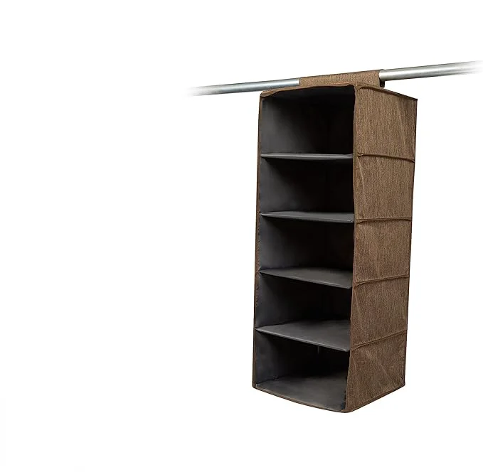 Convenient Covermates Keepsakes Hanging Closet Organizer - Heavy Duty Material Sturdy Interior Shelves - Closet Storage Brown HeatherAbout ThisOverview Smart