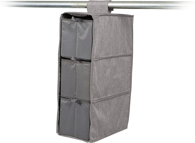 Traditional Covermates Keepsakes Hanging Shoe Organizer Set - Heavy Duty Material Sturdy Interior Shelves Includes Trays with Dividers - Closet Storage Grey HeatherAbout ThisOverview Smooth