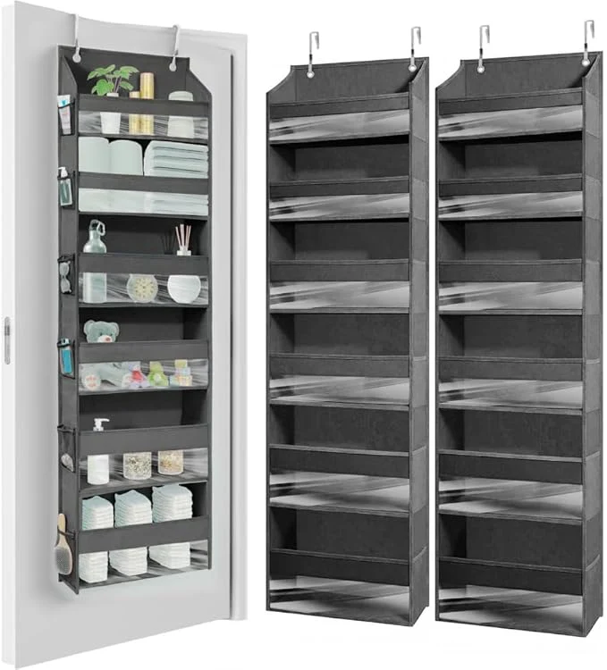 Proven HOMELUX THEORY UPGRADED 6 Tiers Over The Door Organizer Hanging - 100D EXTRA THICK 50lbs HUGE CAPACITY 12 Side Mesh Pockets Over The Door Shoe Organizer Hanging Closet Organizer Dark Gray 2pc About ThisOverview Relaxed