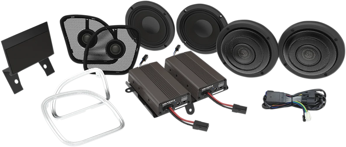 Natural WILD BOAR AUDIO Front Rear Speaker Kit with Amp WBA ULTRA KIT RG Secure