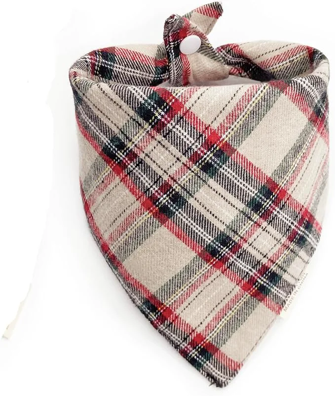 Carefully Designed Christmas Plaid Dog Bandana Contemporary