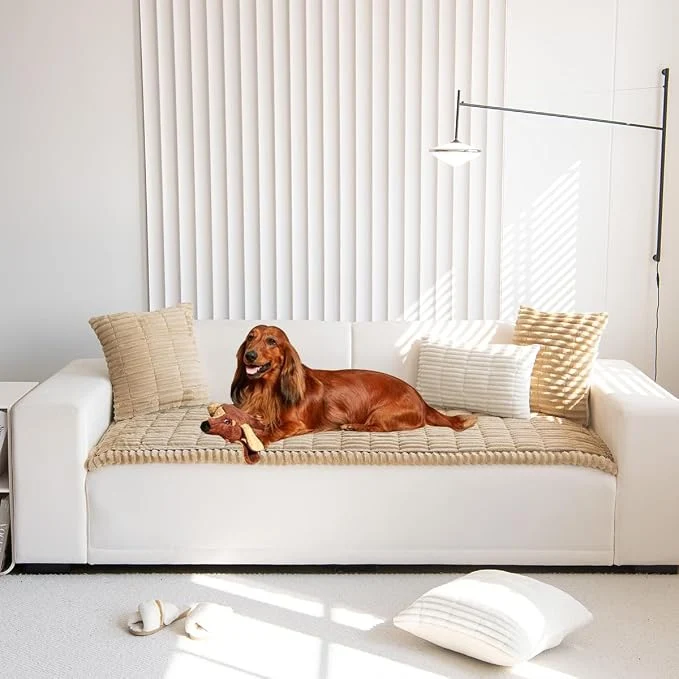 First-Class Sofa Cover Fuzzy Couch Cover for Pet Couch Covers for Dogs Washable Non-Slip Outstanding