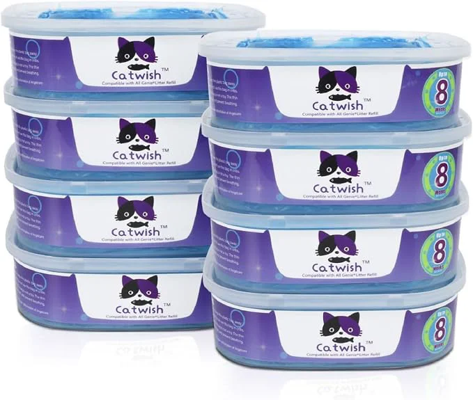 Reliable Cat Litter Refills Bags 8 Pack Enhanced Odor Control Litter Refills Compatible Original Design
