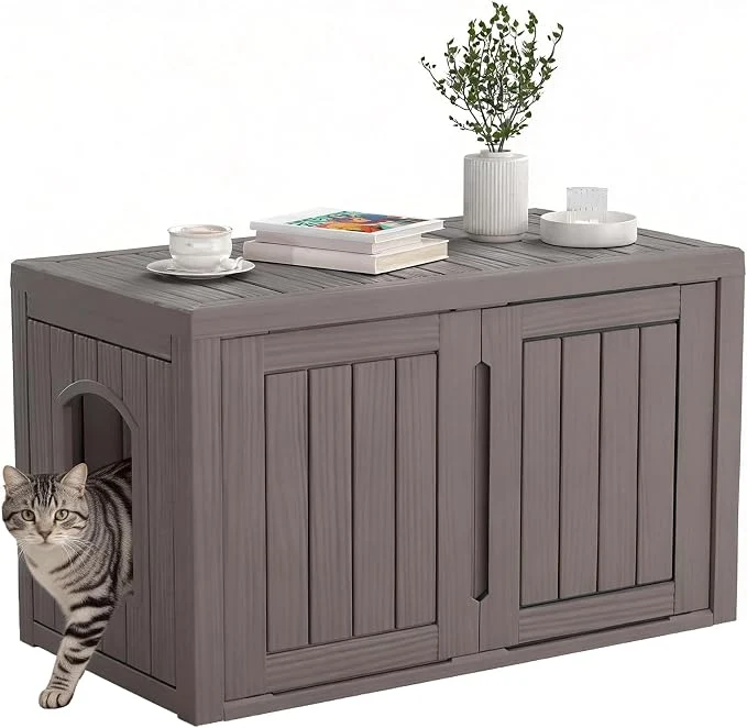 Efficient Cat Litter Box Enclosure Hidden Enclosed Litter Box Furniture Elite