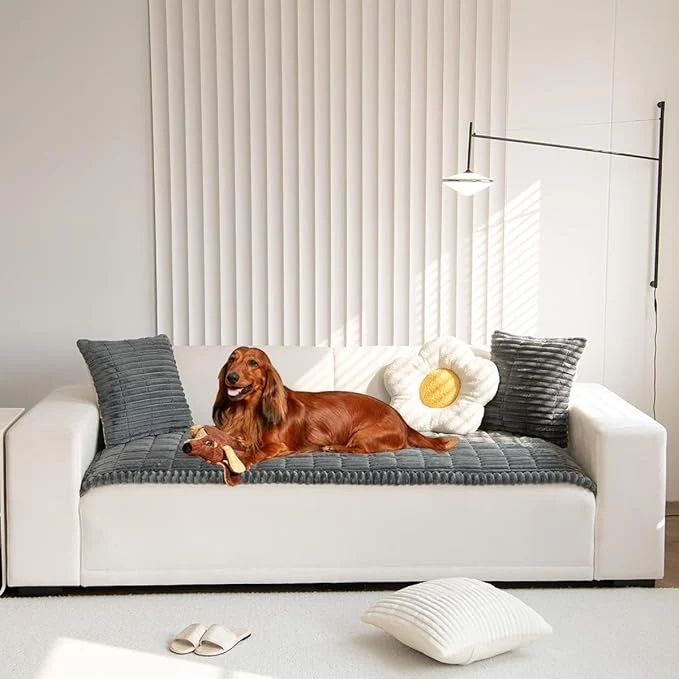 Trusted Sofa Cover Fuzzy Couch Cover for Pet Couch Covers for Dogs Washable Non-Slip Quality