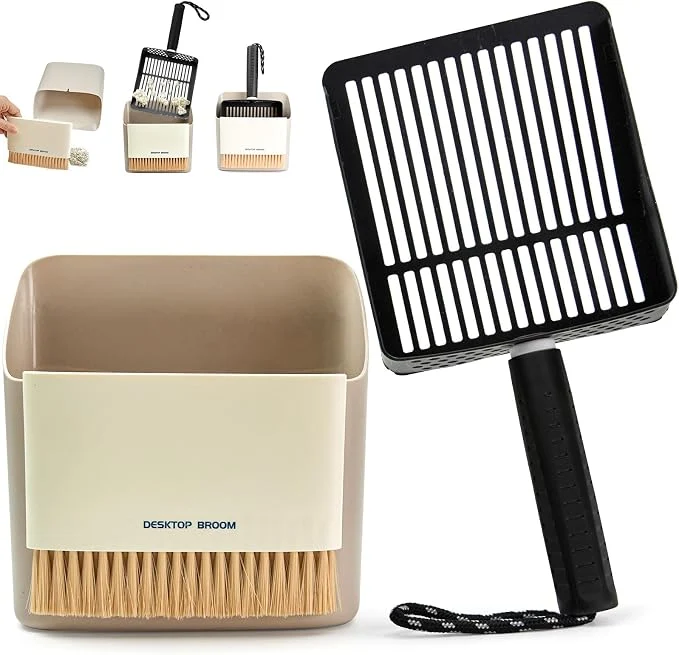 Easy-to-Use Metal Cat Litter Scooper with Holder Stainless Steel Metal Litter Scoop Superior