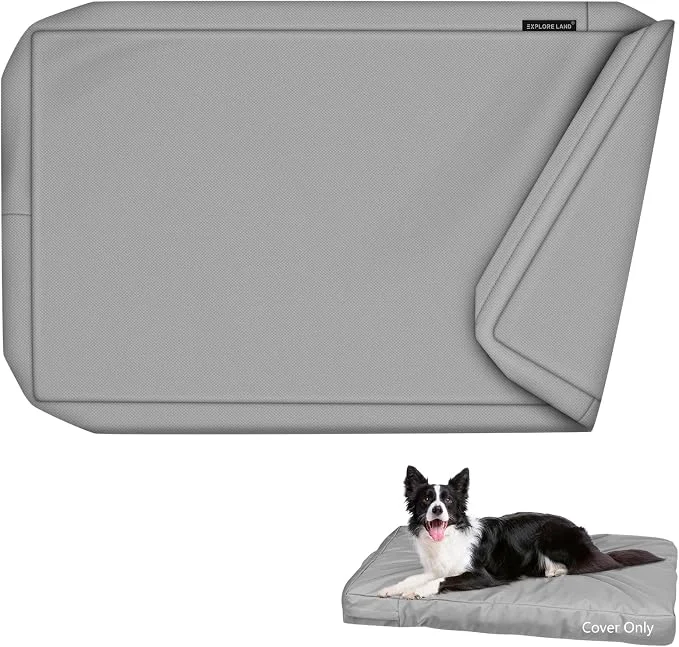 Certified Explore Land Waterproof Dog Bed Cover Canvas Washable Dog Crate Pad Reusable