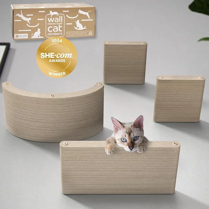 First-Class Wall Mounted Cat Shelves by Pryde Pets Selected