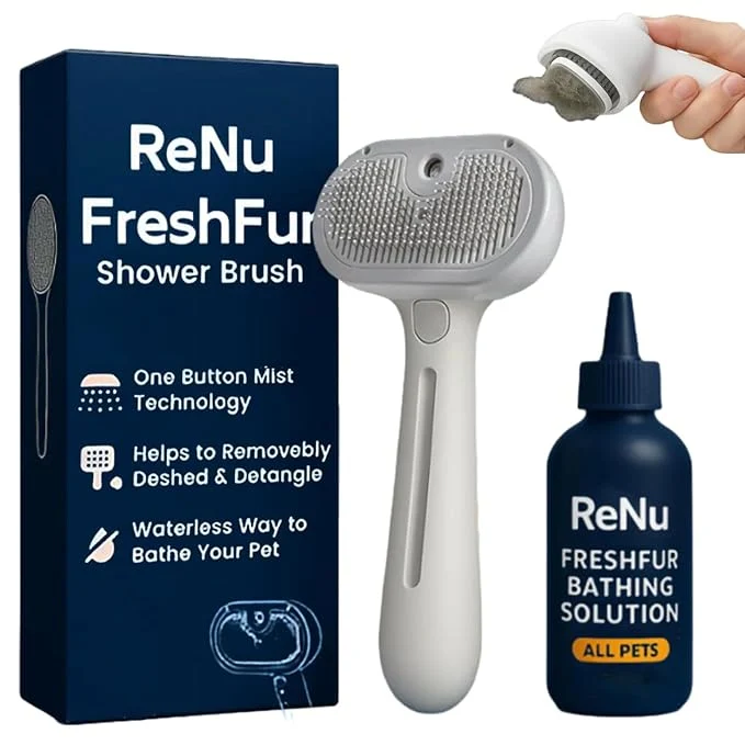 Breathable Renu Dog Brush Renu FreshFur Dog Shower Brush Bathing Solution 3 in 1 Self Functional