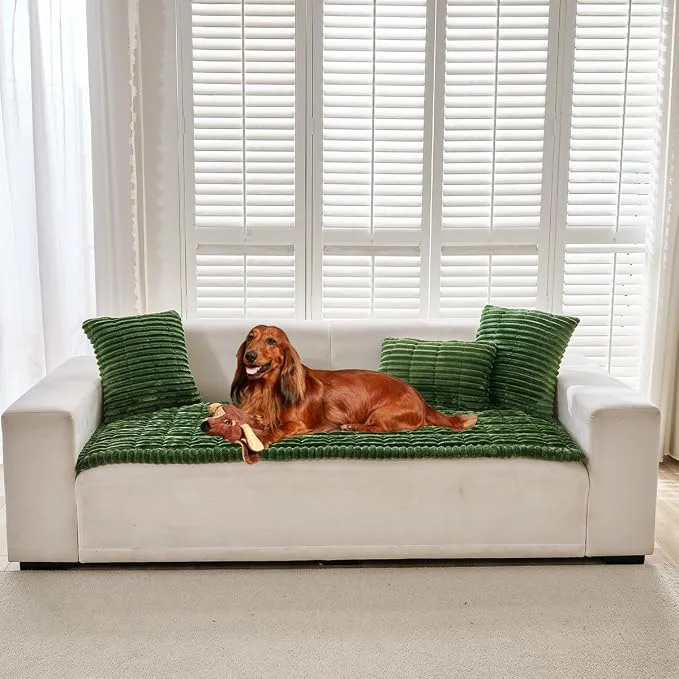 Verified Sofa Cover Fuzzy Couch Cover for Pet Couch Covers for Dogs Washable Non-Slip Optimized