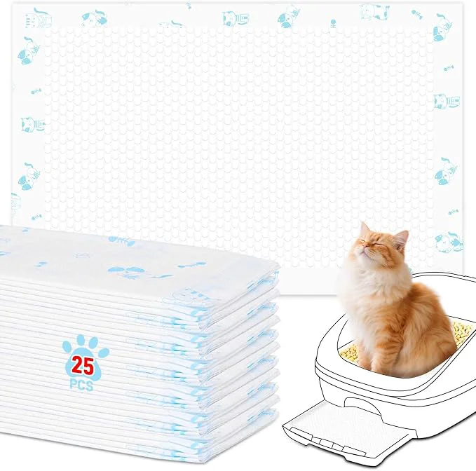 Next-Generation Cat Pads 25 ct Super Absorbent Pet Pee Pads Compatible Fashionable