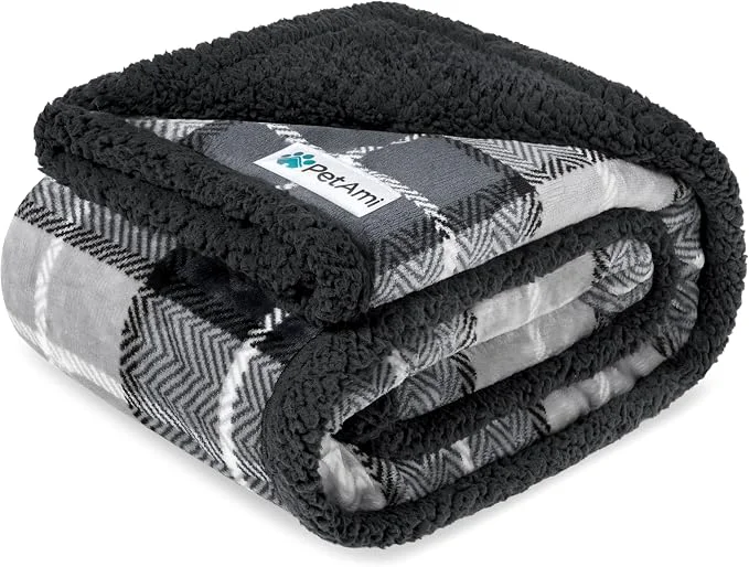 Solid PetAmi Waterproof Dog Blanket for Medium Large Dog Puppy Cat Throw for Couch Advanced