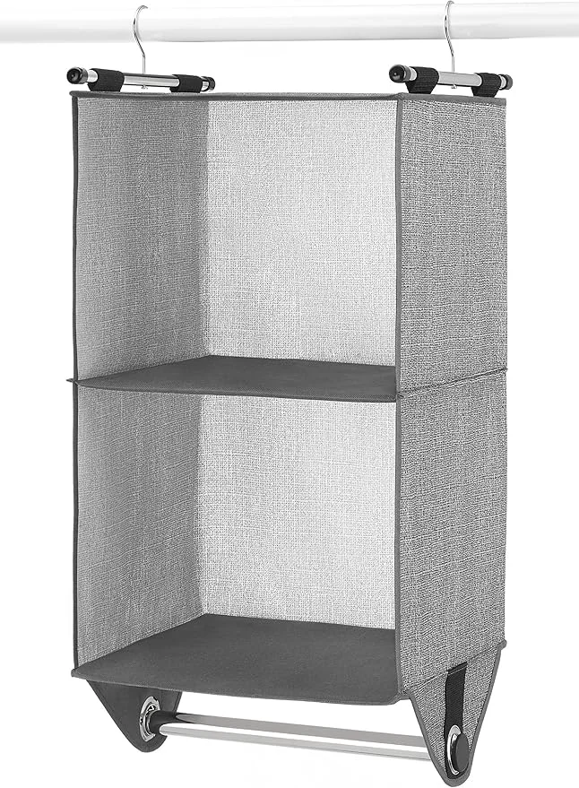 Functional Whitmor 2-Section Closet Organizer - Crosshatch GrayAbout ThisOverview Stylish