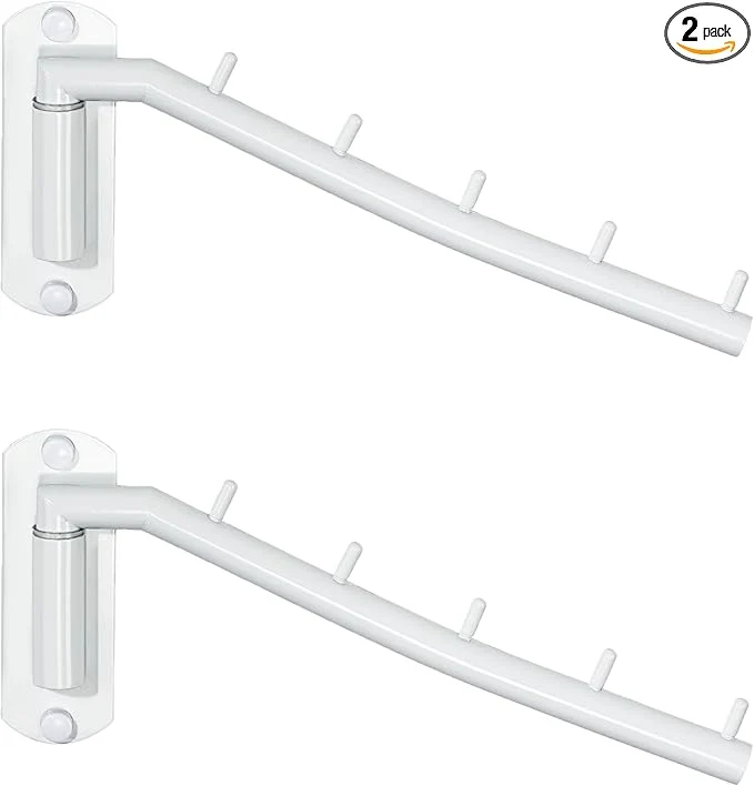 Fine Alise Wall Mounted Drying Rack Swivel Clothes Drying Rack Stainless Steel Space Saving Clothes Hanger Rack Heavty Duty Clothes Wall Drying Rack for Laundry Closet Bedroom Bathroom White 2 PackAbout ThisOverview Specialty