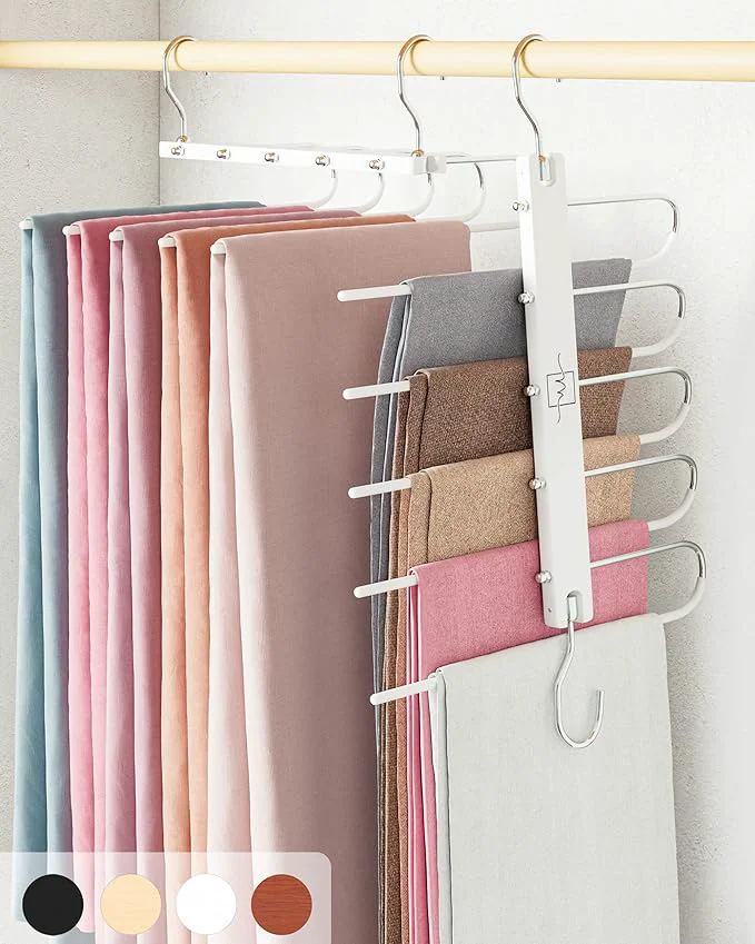 Advanced MORALVE Pants Hangers Space Saving - European Beechwood Scarf and Jean Hangers - Closet Organizer and Space Saver Pant Rack Leggings Hanger and Scarf Holder with 360° Swivel Hook 1 Pack About ThisOverview Relaxed