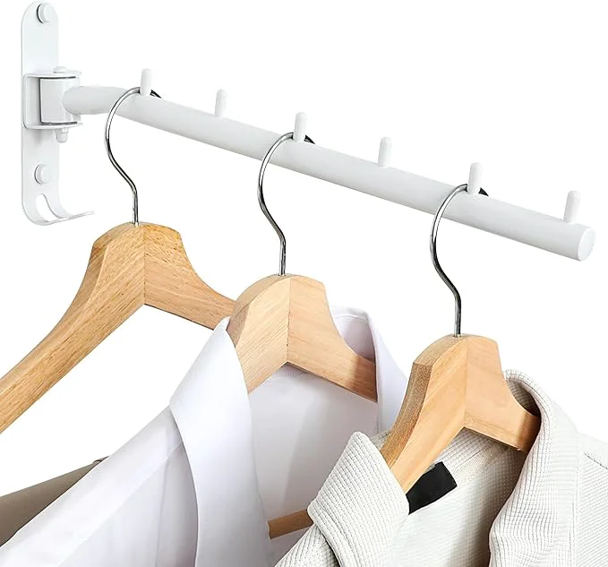 Classic Alise Wall Mounted Drying Rack Swivel Clothes Drying Rack Stainless Steel Space Saving Clothes Hanger Rack Heavty Duty Clothes Wall Drying Rack for Laundry Closet Bedroom Bathroom WhiteAbout ThisOverview Traditional