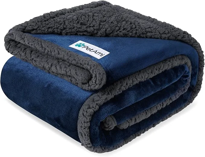 Easy-to-Use PetAmi Waterproof Dog Blanket for Medium Large Dog Puppy Cat Throw for Couch Natural