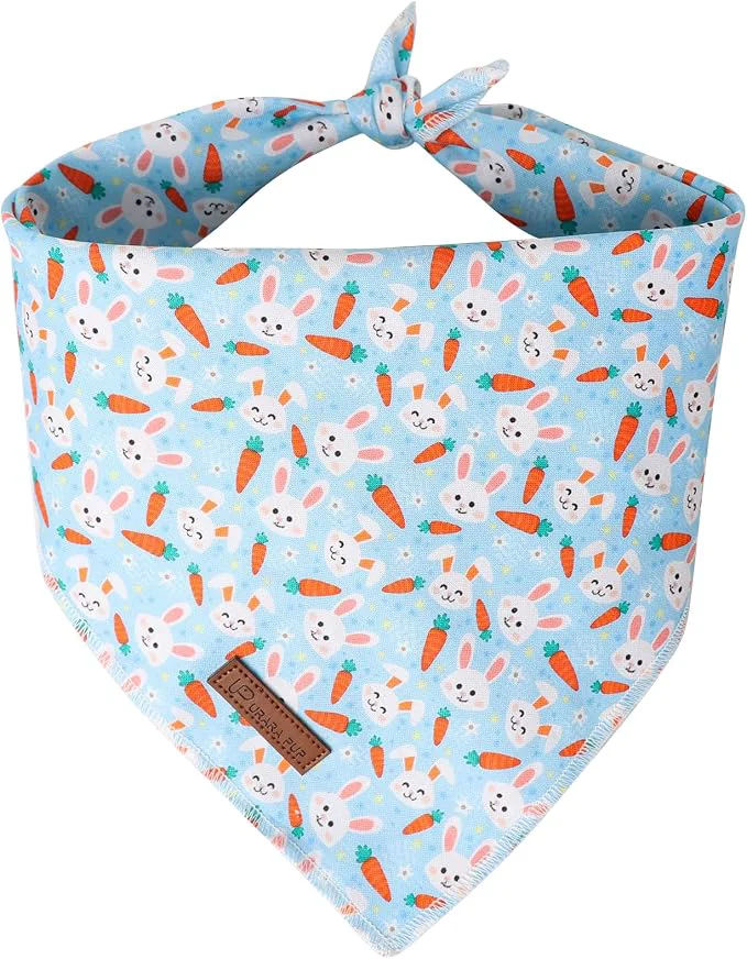 Breathable Easter Dog Bandana Easter Triangle Bid Scarf Traditional