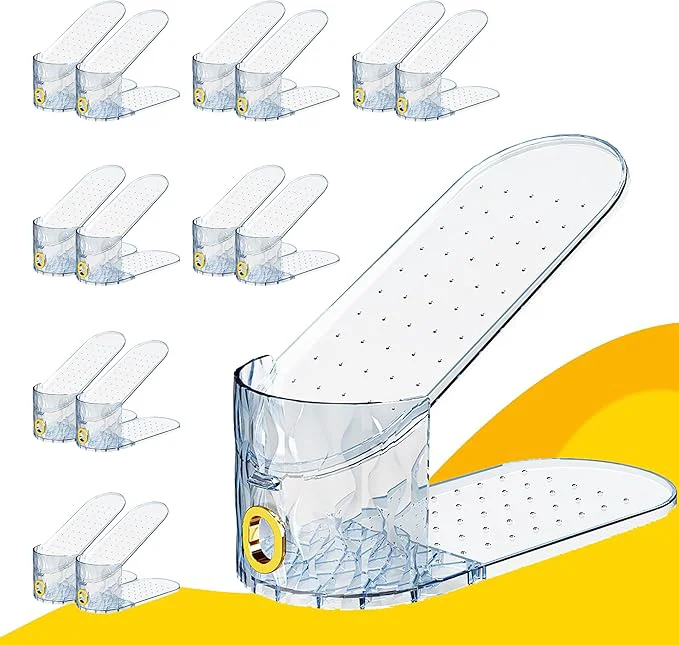 Natural Shoe Slots Organizer Adjustable 15 Pack Shoe Stacker for Closet Storage Clear Double Layer Space Saver Durable and Stackable Shoe Holder for Sneakers Heels and FlatAbout ThisOverview Modern
