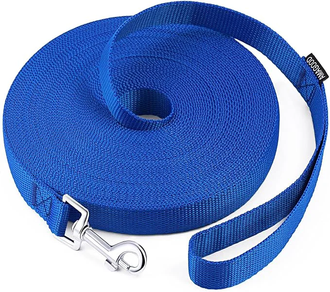 Comfortable AMAGOOD Long Dog Leash for Training 15FT 20FT 30FT 50FT 100FT Long Dog Lead for Long-Lasting