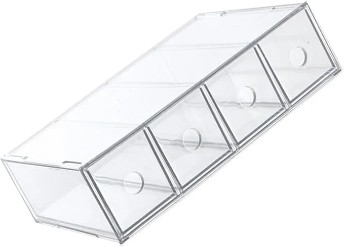 Prestigious Clear Acrylic Cosmetic Storage Organizer Box Compartment Stackable Design for Makeup Jewelry and Stationery and Elegant Display Case for Tidying Up Your DressingAbout ThisOverview Selected