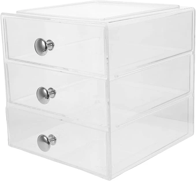 Stylish 3-layer Organizer Box Acrylic Storage Case Makeup Cosmetic Organizer Desktop Storage Box Efficient Space-saving SolutionAbout ThisOverview Easy-to-Use