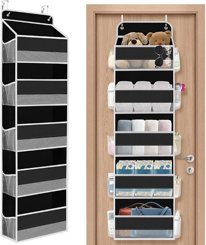 Natural 1 Pack Over The Door Organizer Hanging Storage Organizer with Clear Window 40lb Ultra Sturdy Large Capacity Room Organizer for Pantry Laundry Bathroom Nursery Closet Black About ThisOverview Convenient
